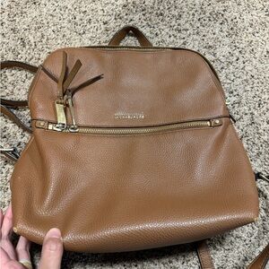 Michael Kors Tan Leather Backpack